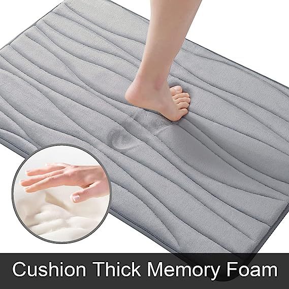 Rugs&Mats-Memory Foam Bathroom Rug-Grey