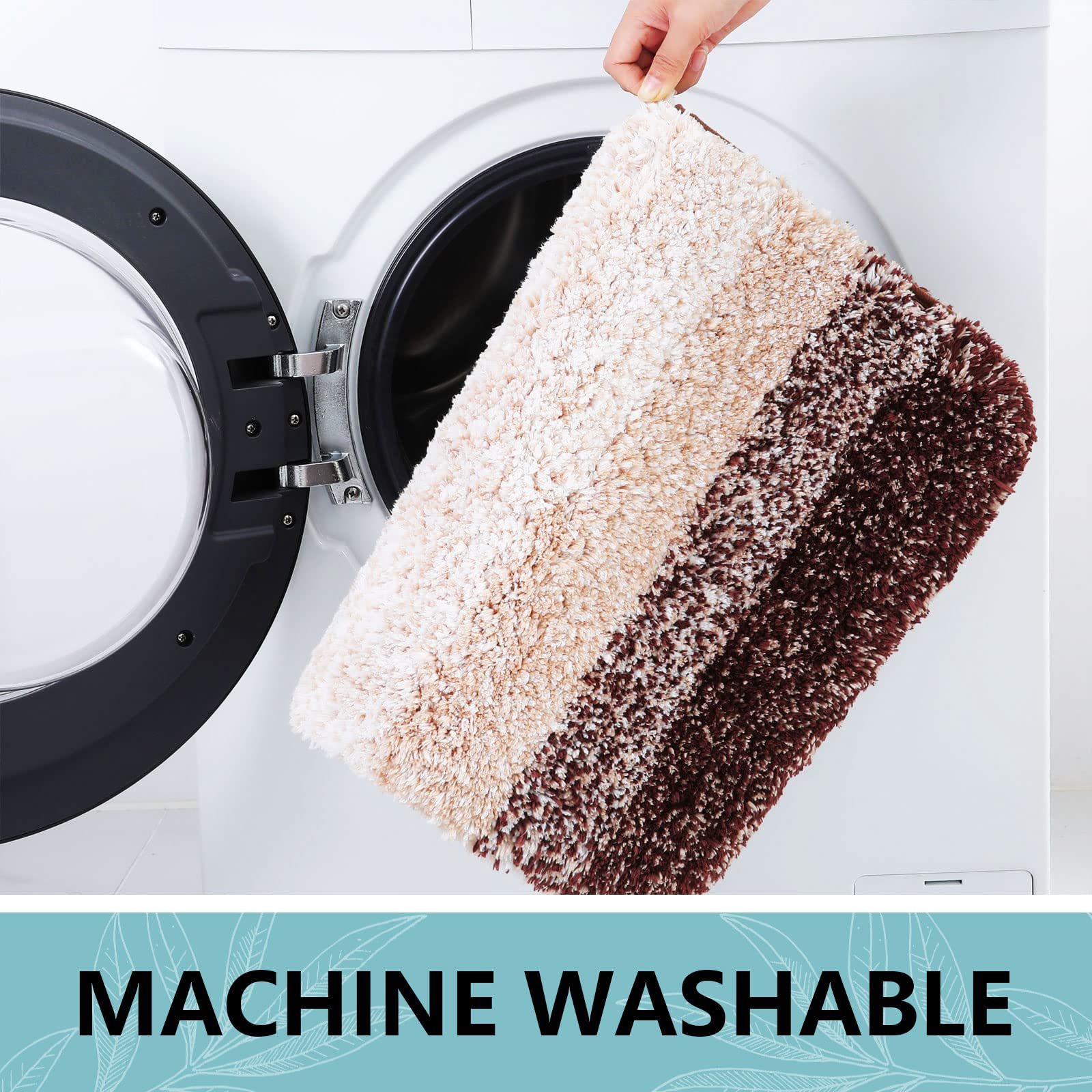Rugs&Mats-Microfiber Bathroom Rugs-Brown