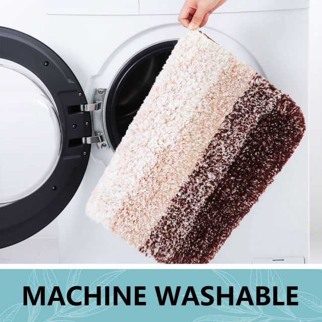 Rugs&Mats-Microfiber Bathroom Rugs-Brown