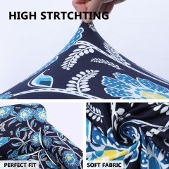 Slipcover-Floral Pattern Printed Sofa Slipcovers-Navy&blue