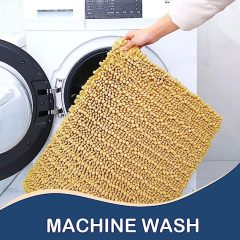 Rugs&Mats-Luxury Chenille Bathroom Rug-Yellow