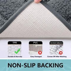 Rugs&Mats-Soft and Absorbent Microfiber Bath Rugs-Dark Grey