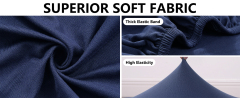 Slipcover-Plain Sofa Slipcovers-Navy blue