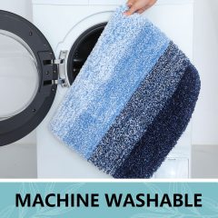 Rugs&Mats-Microfiber Bathroom Rugs-Blue