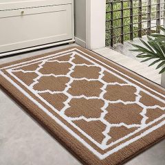 Rugs&Mats-Resist Dirt and Absorbent Entrance Mat-Brown