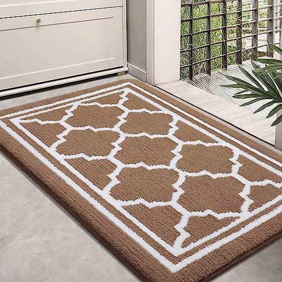 Rugs&Mats-Resist Dirt and Absorbent Entrance Mat-Brown