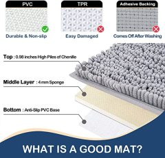 Rugs&Mats-Luxury Chenille Bathroom Rug-Light Grey