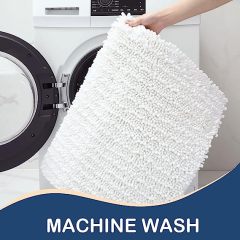Rugs&Mats-Luxury Chenille Bathroom Rug-White