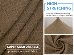 Diamond Lattice Couch Cushion Covers-Light Coffee