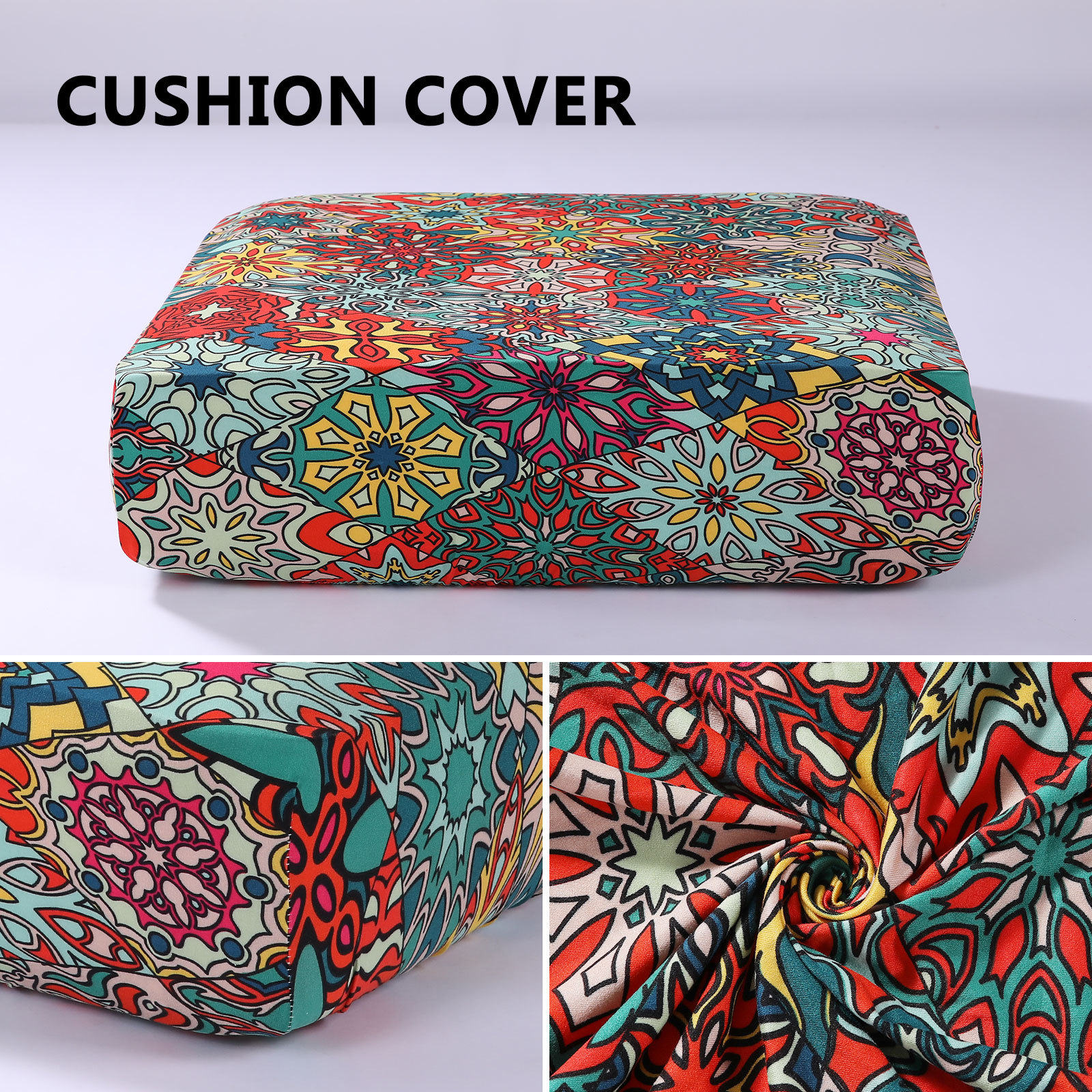 Printed Sofa Couch Cushion Covers- Red