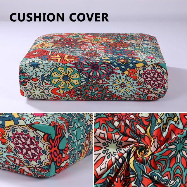 Printed Sofa Couch Cushion Covers- Red