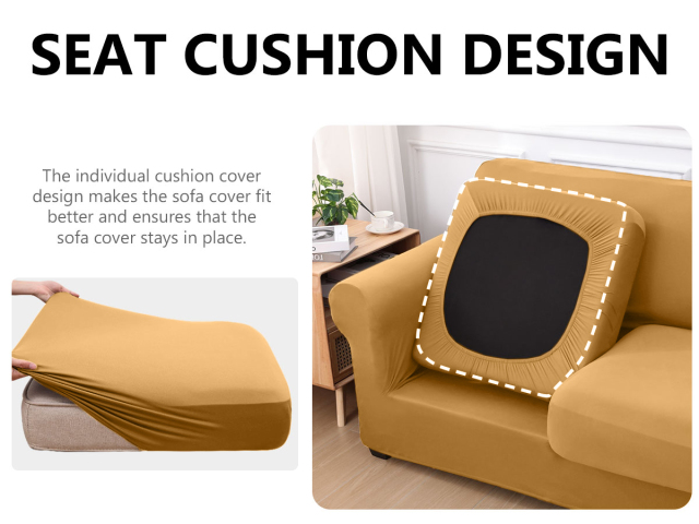 Slipcover-Plain Sofa Slipcovers-Camel