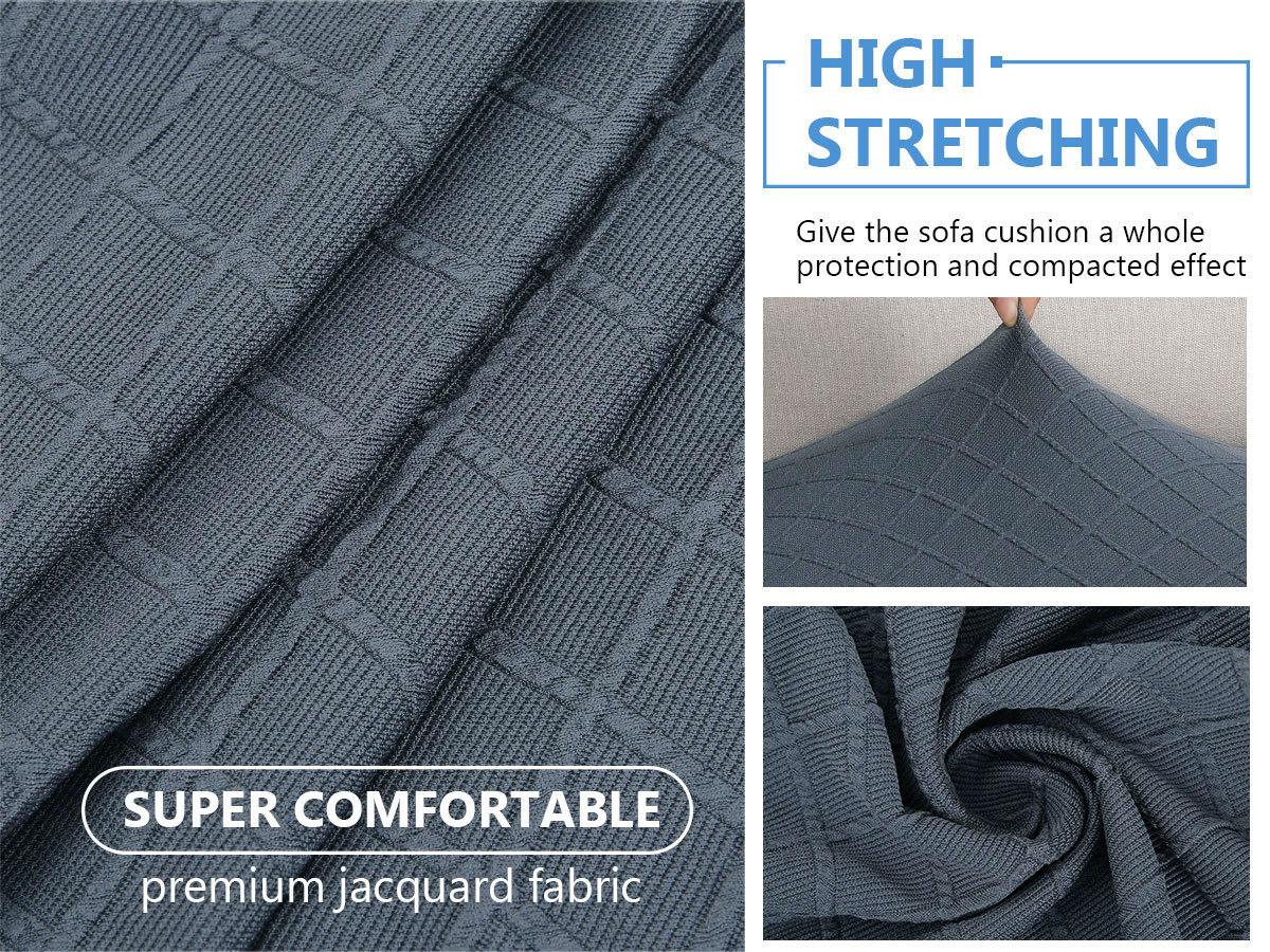 Diamond Lattice Couch Cushion Covers-Grey