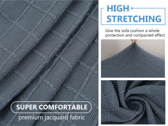 Diamond Lattice Couch Cushion Covers-Grey