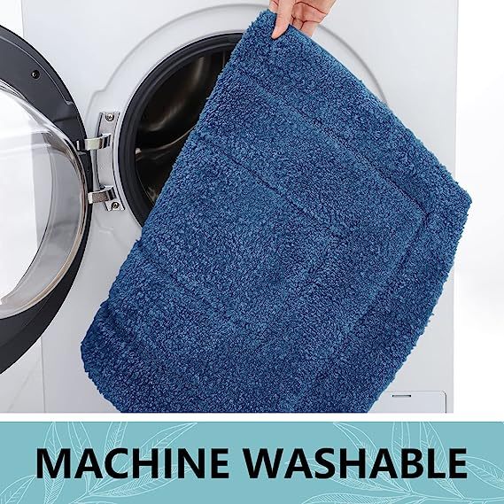 Rugs&Mats-Soft and Absorbent Microfiber Bath Rugs-Navy blue