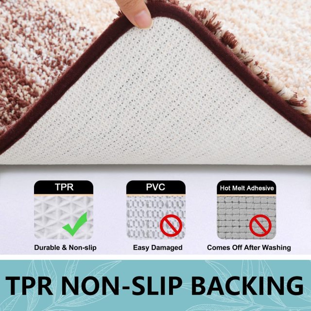 Rugs&Mats-Microfiber Bathroom Rugs-Brown
