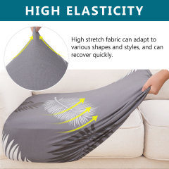 Printed Sofa Couch Cushion Covers- Grey Black Floral