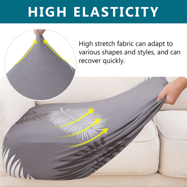 Printed Sofa Couch Cushion Covers- Grey Black Floral