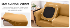 Slipcover-Plain Sofa Slipcovers-Camel