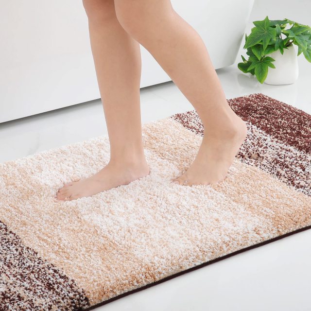 Rugs&Mats-Microfiber Bathroom Rugs-Brown