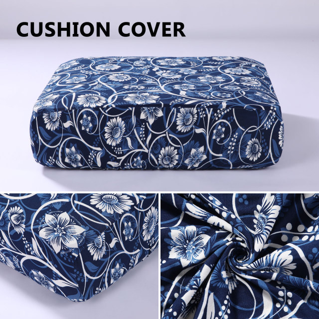 Printed Sofa Couch Cushion Covers- Blue