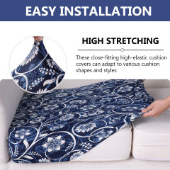 Printed Sofa Couch Cushion Covers- Blue