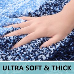 Rugs&Mats-Microfiber Bathroom Rugs-Blue