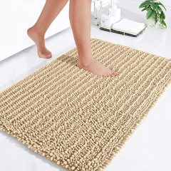 Rugs&Mats-Luxury Chenille Bathroom Rug-Beige