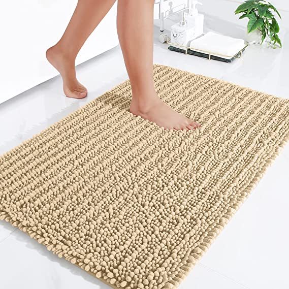 Rugs&Mats-Luxury Chenille Bathroom Rug-Beige