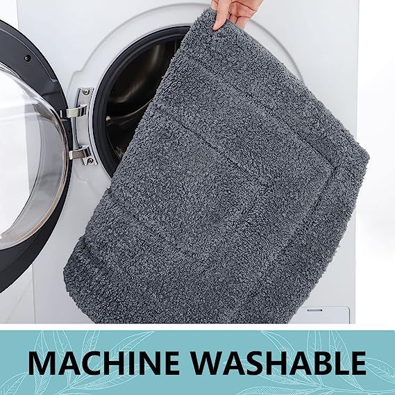 Rugs&Mats-Soft and Absorbent Microfiber Bath Rugs-Dark Grey