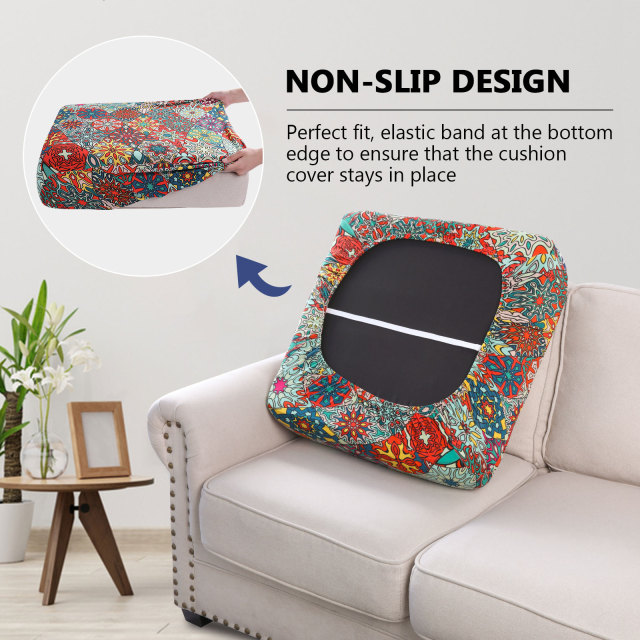 Printed Sofa Couch Cushion Covers- Red