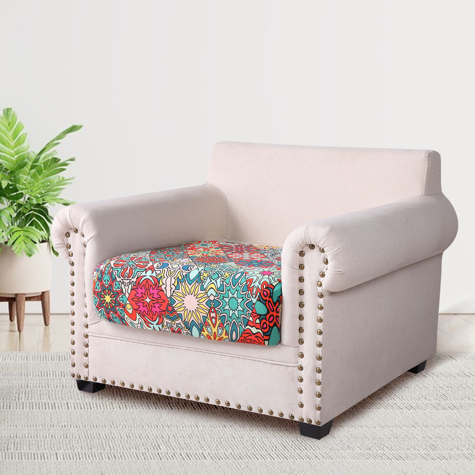 Printed Sofa Couch Cushion Covers- Red