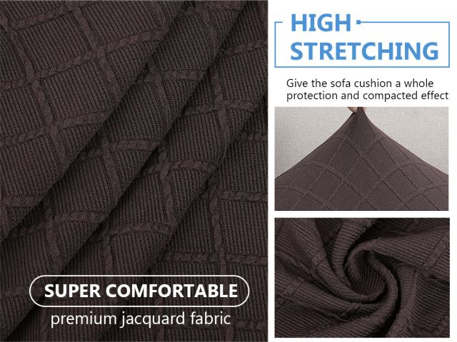 Diamond Lattice Couch Cushion Covers-Brown