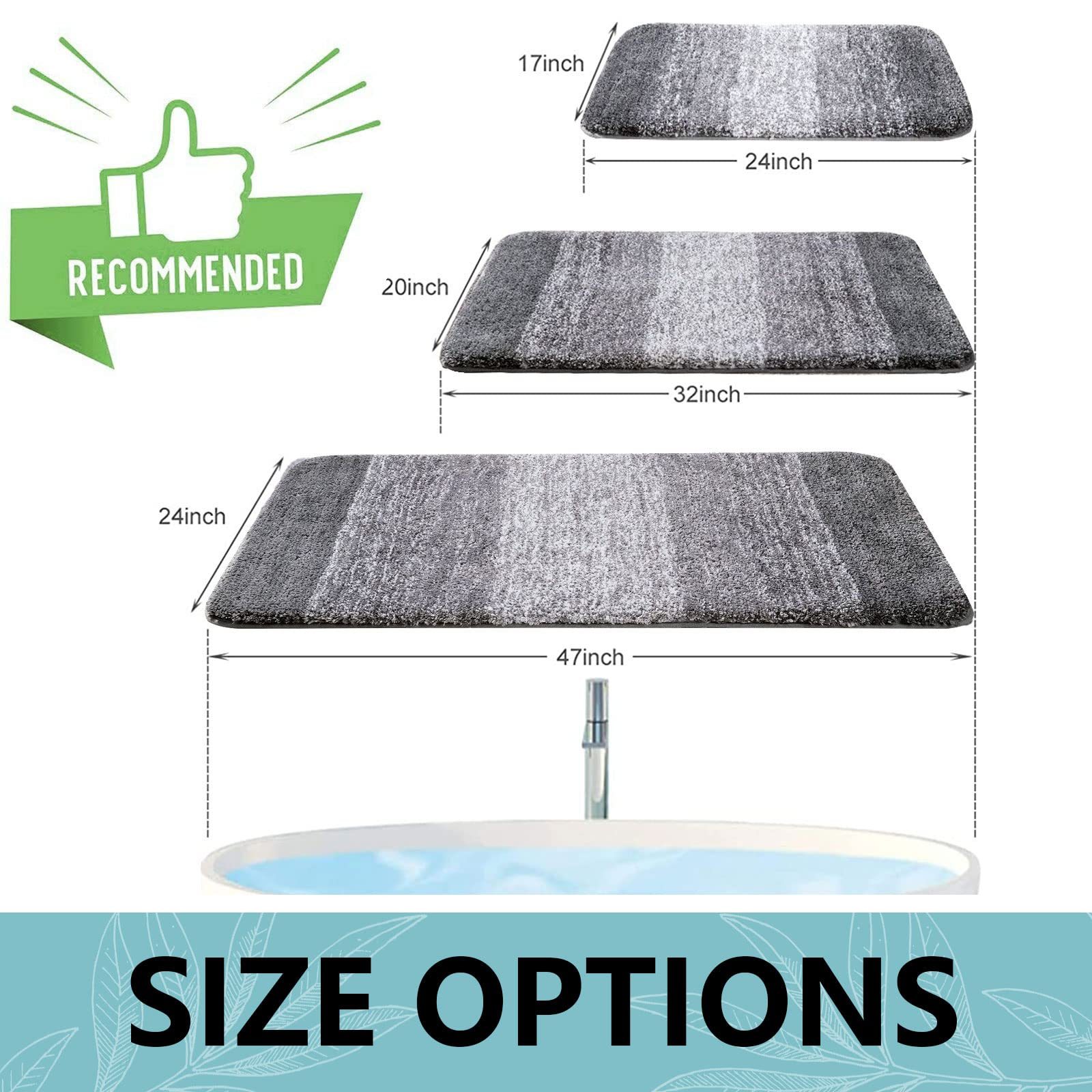 Rugs&Mats-Microfiber Bathroom Rugs-Grey