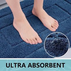 Rugs&Mats-Soft and Absorbent Microfiber Bath Rugs-Navy blue