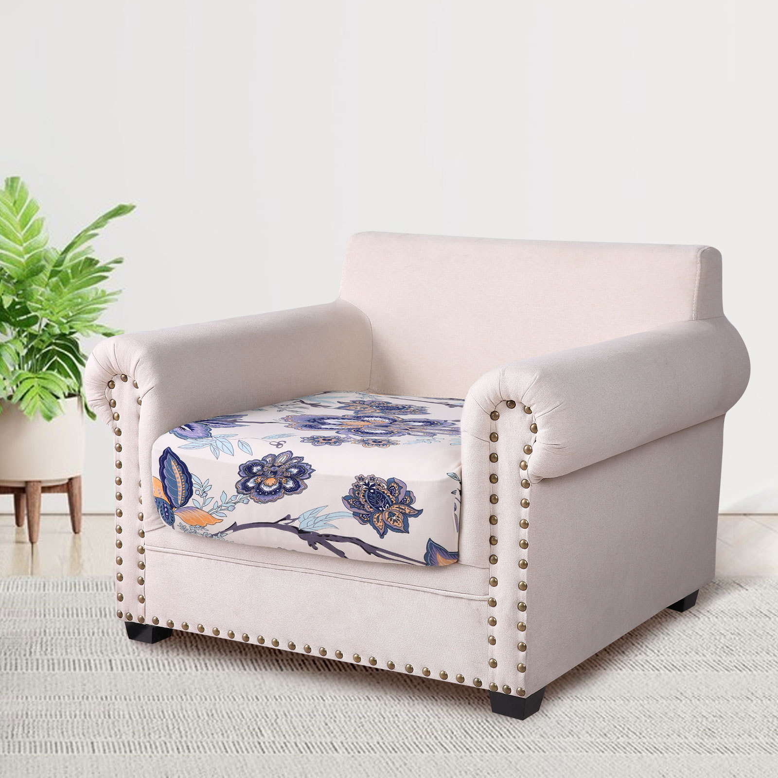 Printed Sofa Couch Cushion Covers- Beige