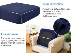 Diamond Lattice Couch Cushion Covers-Navy blue