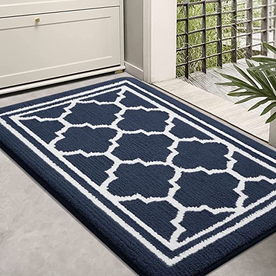 Rugs&Mats-Resist Dirt and Absorbent Entrance Mat-Navy Blue