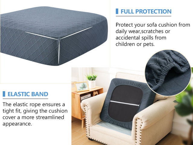 Diamond Lattice Couch Cushion Covers-Light grey