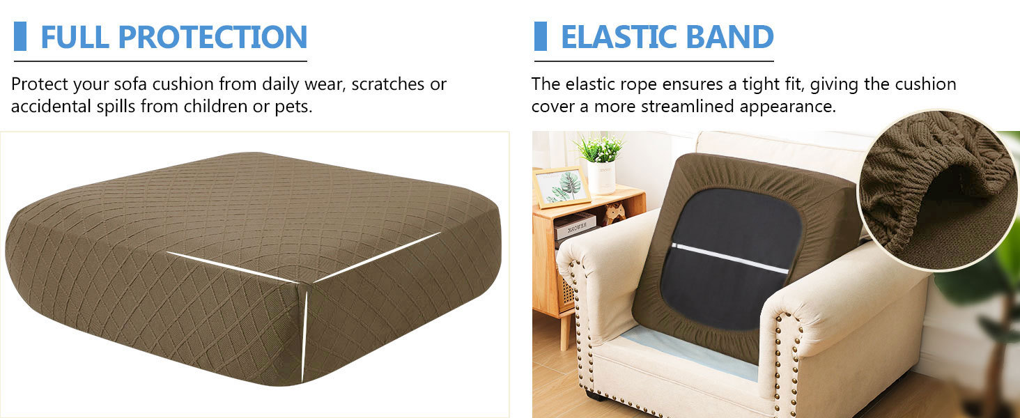 Diamond Lattice Couch Cushion Covers-Light Coffee