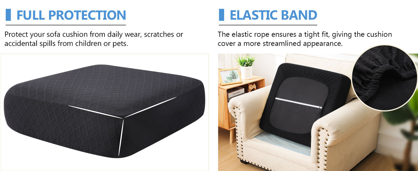 Diamond Lattice Couch Cushion Covers-Black