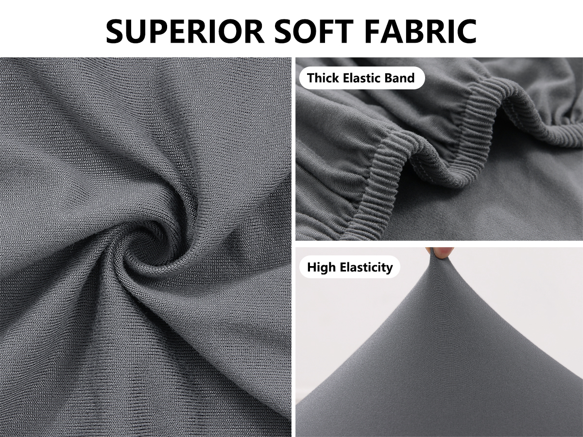 Slipcover-Plain Sofa Slipcovers-Dark Gray
