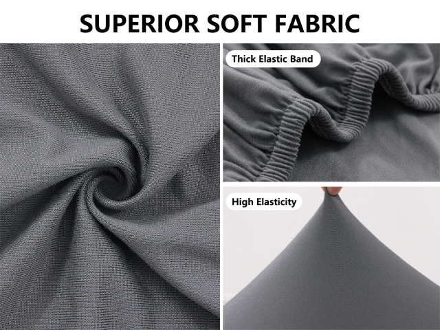 Slipcover-Plain Sofa Slipcovers-Dark Gray