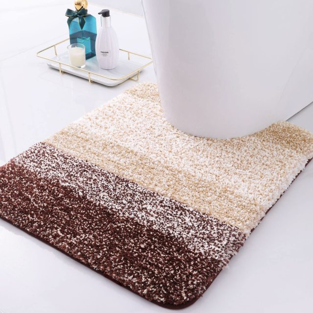 Rugs&Mats-Microfiber Bathroom Rugs-Brown