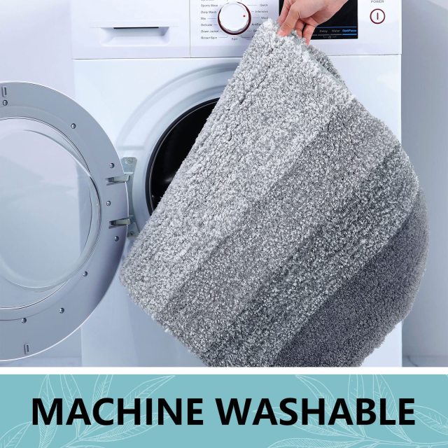 Rugs&Mats-Microfiber Bathroom Rugs-Grey