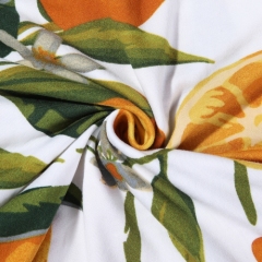 Slipcover-Floral Pattern Printed Sofa Slipcovers-Orange