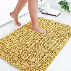 Rugs&Mats-Luxury Chenille Bathroom Rug-Yellow
