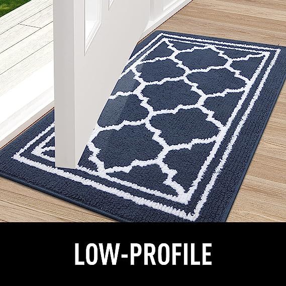 Rugs&Mats-Resist Dirt and Absorbent Entrance Mat-Navy Blue