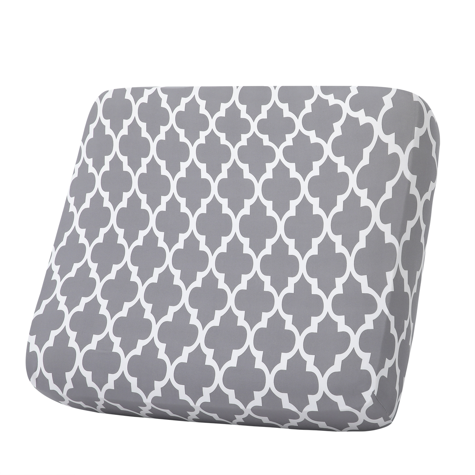 Printed Sofa Couch Cushion Covers- Light Grey Moroccan