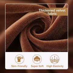 Velvet Stretch Couch Cushion Covers-Brown
